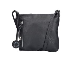 Umhängetasche RIEKER, Damen, Gr. B/H/T: 25cm x 25cm x 5,5cm, schwarz, Lederimitat, Taschen Umhängetasche, Schultertasche, Damen Handtasche mit Außenfächer (96199915-0) schwarz