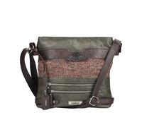 Umhängetasche RIEKER, Damen, Gr. B/H/T: 26cm x 28cm x 6cm, khaki multi, Lederimitat, Taschen Umhängetasche, Schultertasche, Damen-Tasche mit praktischem Reißverschluss-Rückfach (58986822-0) khaki mult