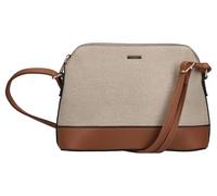 Umhängetasche RIEKER, Damen, Gr. B/H/T: 29cm x 18cm x 8cm, beige (beige, braun), Lederimitat, kontrastfarbene Details, Taschen Umhängetasche, Schultertasche, Damen-Tasche mit großem Hauptfach (5614152
