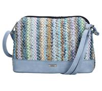 Umhängetasche RIEKER, Damen, Gr. B/H/T: 29cm x 18cm x 8cm, hellblau multicolor, Textil, Lederimitat, Flechtoptik, Taschen, Schultertasche, Damen-Tasche mit verstellbarem Umhängeriemen (99958716-0) hel