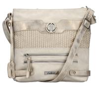 Umhängetasche RIEKER, Damen, Gr. B/H/T: 31cm x 27cm x 6cm, gold (creme, goldfarben), Lederimitat, Taschen Umhängetasche, Schultertasche, Damen-Tasche mit praktischem Reißverschluss-Rückfach (51844836-