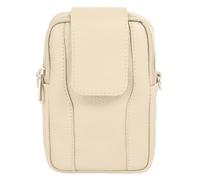 Umhängetasche SAMANTHA LOOK, Damen, Gr. B/H/T: 19cm x 10cm x 4cm onesize, beige, Leder, unifarben, Taschen Umhängetasche, echt Leder, Made in Italy (30451467-0) beige