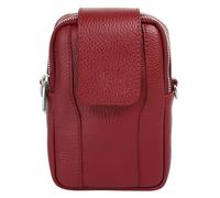 Umhängetasche SAMANTHA LOOK, Damen, Gr. B/H/T: 19cm x 10cm x 4cm onesize, rot, Leder, unifarben, Taschen, echt Leder, Made in Italy (37123647-0) rot