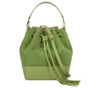 Umhängetasche SAMANTHA LOOK, Damen, Gr. B/H/T: 21cm x 28cm x 15cm onesize, grün, Leder, Taschen Umhängetasche, echt Leder, Made in Italy (67115407-0) grün