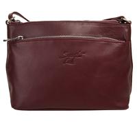 Umhängetasche SAMANTHA LOOK, Damen, Gr. B/H/T: 23cm x 17cm x 8cm onesize, rot (bordeaux), Leder, unifarben, Taschen, echt Leder, Made in Italy (99315819-0) bordeaux