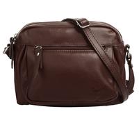 Umhängetasche SAMANTHA LOOK, Damen, Gr. B/H/T: 23cm x 18cm x 5cm onesize, braun, Leder, unifarben, Taschen Umhängetasche, echt Leder (10903346-0) braun
