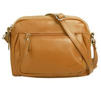 Umhängetasche SAMANTHA LOOK, Damen, Gr. B/H/T: 23cm x 18cm x 5cm onesize, gelb, Leder, unifarben, Taschen Umhängetasche, echt Leder (87293402-0) gelb