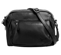 Umhängetasche SAMANTHA LOOK, Damen, Gr. B/H/T: 23cm x 18cm x 5cm onesize, schwarz, Leder, unifarben, Taschen Umhängetasche, echt Leder (77253656-0) schwarz