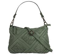 Umhängetasche SAMANTHA LOOK, Damen, Gr. B/H/T: 24cm x 22cm x 5cm onesize, grün, Leder, Taschen Umhängetasche, echt Leder, Made in Italy (89440658-0) grün