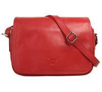 Umhängetasche SAMANTHA LOOK Gr. B/H/T: 28 cm x 20 cm x 11 cm onesize, rot Damen Taschen Handtaschen echt Leder, Made in Italy (69207012-0)