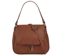 Umhängetasche SAMANTHA LOOK Gr. B/H/T: 27 cm x 17 cm x 9 cm onesize, braun (cognac) Damen Taschen Handgepäck echt Leder, Made in Italy (33563327-0)