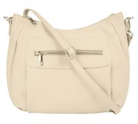 Umhängetasche SAMANTHA LOOK, Damen, Gr. B/H/T: 30cm x 25cm x 7cm onesize, beige, Leder, unifarben, Taschen Umhängetasche, echt Leder, Made in Italy (47396535-0) beige
