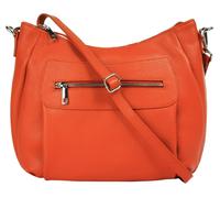 Umhängetasche SAMANTHA LOOK, Damen, Gr. B/H/T: 30cm x 25cm x 7cm onesize, orange, Leder, unifarben, Taschen, echt Leder, Made in Italy (95435865-0) orange