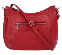 Umhängetasche SAMANTHA LOOK, Damen, Gr. B/H/T: 30cm x 25cm x 7cm onesize, rot, Leder, unifarben, Taschen Umhängetasche, echt Leder, Made in Italy (86051259-0) rot