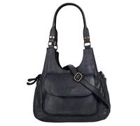 Umhängetasche SAMANTHA LOOK Gr. B/H/T: 37cm x 18cm x 13cm onesize, blau, Damen, Leder, unifarben, leicht glänzend, Taschen, echt Leder, Made in Italy (83634110-0) blau