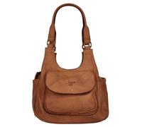 Umhängetasche SAMANTHA LOOK, Damen, Gr. B/H/T: 37cm x 18cm x 13cm onesize, braun (cognac), Leder, leicht glänzend, unifarben, Taschen Umhängetasche, echt Leder, Made in Italy (66055517-0) cognac