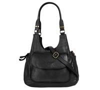Umhängetasche SAMANTHA LOOK Gr. B/H/T: 37 cm x 18 cm x 13 cm onesize, schwarz Damen Taschen Handtaschen echt Leder, Made in Italy (59628440-0)
