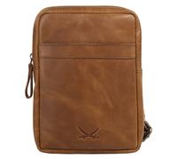 Umhängetasche SANSIBAR "SANSIBAR SYLT", Damen, Gr. B/H/T: 21cm x 15cm x 5cm onesize, braun (cognac), Leder, vintage, Taschen Umhängetasche, echt Leder (58365854-0)