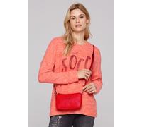 Umhängetasche SOCCX, Damen, Gr. B/H/T: 20cm x 13cm x 4cm, rot (clear rot), Polyurethan (PU), unifarben, Taschen Umhängetasche, mit abnehmbarem Schulterriemen (48733133-0) clear rot