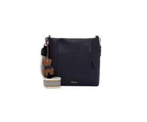 Umhängetasche TAMARIS "Umhängetasche TAS Katrina", Damen, Gr. B/H/T: 29cm x 28cm x 5cm 0, blau (blau 500), Polyurethan, Taschen Umhängetasche (96659460-0) blau 500
