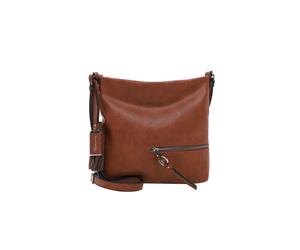 Umhängetasche TAMARIS "Umhängetasche TAS Nele", Damen, Gr. B/H/T: 30cm x 28cm x 6cm 0, braun (cognac 700), Polyester, Taschen Umhängetasche (83838333-0) cognac 700