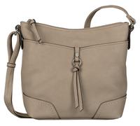 Umhängetasche TOM TAILOR "Imeri", Damen, Gr. B/H/T: 28cm x 25cm x 8,5cm, beige, Polyurethan, Polyurethan (PU), clean, gepflegt, unifarben, Taschen Umhängetasche, weiches Lederimitat mit 2-tone-Effekt,