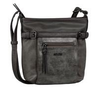 Umhängetasche TOM TAILOR "JUNA", Damen, Gr. B/H/T: 24cm x 7,5cm, grau, Polyurethan (PU), Taschen Umhängetasche, mit Details in Metallic Optik (16237430-0) grau