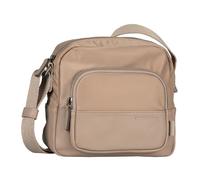 Umhängetasche TOM TAILOR "Viene", Damen, Gr. B/H/T: 22cm x 20cm x 7cm, taupe, Nylon, clean, gepflegt, unifarben, Taschen Umhängetasche, fein genarbtes Lederimitat trifft auf leichtes Nylon mit feinem