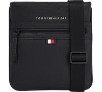 Umhängetasche TOMMY HILFIGER "ESSENTAIL", Herren, Gr. B/H/T: 21cm x 22cm x 4cm, schwarz, Lederimitat, Taschen Umhängetasche, mit Reißverschluss-Vortasche (28993323-0) schwarz