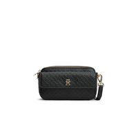 Umhängetasche TOMMY HILFIGER "TH ICON CAMERA BAG MONO", Damen, Gr. B/H/T: 0cm x 0cm x 0cm, schwarz, Lederimitat, bedruckt, Taschen Umhängetasche, MiniBag, Crossbody Bag, Schultertasche mit TH-Logopräg