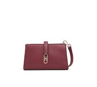 Umhängetasche TOMMY HILFIGER "TH LIBRE MINI CROSSOVER", Damen, Gr. B/H/T: 22cm x 13cm x 7cm, rot (dunkelrot), Lederimitat, Taschen, Damen Schultertasche, Clutch mit elegantem TH-Verschlusselement (667