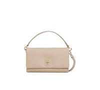 Umhängetasche TOMMY HILFIGER "TH MODERN CONV CROSSOVER", Damen, Gr. B/H/T: 26cm x 15cm x 13cm, grau (taupe), Lederimitat, unifarben, Taschen Umhängetasche, Schultertasche, Minibag mit edlem TH-Logoemb