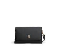 Umhängetasche TOMMY HILFIGER "TH MODERN ESS MINI CROSSOVER", Damen, Gr. B/H/T: 20cm x 12cm x 10cm, schwarz, Lederimitat, Textil, Taschen Umhängetasche, Damen Abendtasche, Schultertasche mit zwei Innen