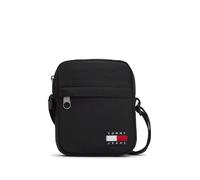 Umhängetasche TOMMY JEANS "TJM ESS DAILY RIPSTOP REPORTER", Damen, Gr. B/H/T: 16cm x 20cm x 6cm, schwarz, Textil, Taschen Umhängetasche, Unisex Schultertasche, Crossbodybag mit Logo-Aufnäher (63773943