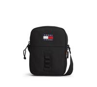 Umhängetasche TOMMY JEANS "TJM OUTDOOR REPORTER", Damen, Gr. B/H/T: 15,5cm x 20,5cm x 5,5cm, schwarz, Nylon, Textil, Taschen Umhängetasche, Unisex Mini-Bag, Schultertasche, Cross-Body Bag mit Gurtband