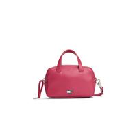 Umhängetasche TOMMY JEANS "TJW CITY TRUNK CROSSOVER", Damen, Gr. B/H/T: 18,5cm x 12cm x 7,5cm, pink, Lederimitat, Taschen Umhängetasche, Damen Tragetasche, Schultertasche mit Herzchen-Applikation (187