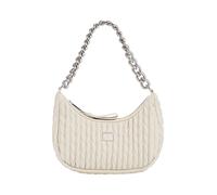 Umhängetasche TOMMY JEANS "TJW ICONIC SHOULDER QUILTED", Damen, Gr. B/H/T: 23cm x 16cm x 9cm, silber (natur, silberfarben), Lederimitat, Taschen Umhängetasche, Damen Schultertasche, Tragetasche mit Zi