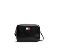 Umhängetasche TOMMY JEANS "TJW MUST CAMERA BAG", Damen, Gr. B/H/T: 18cm x 14cm x 7cm, schwarz, Lederimitat, Taschen Umhängetasche, Damen Schultertasche, Minibag, Kamerabag mit typischer Logoflagge (61