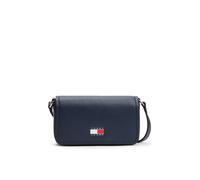 Umhängetasche TOMMY JEANS "TJW MUST FLAP CROSSOVER", Damen, Gr. B/H/T: 20,5cm x 10,5cm x 4,5cm, blau (navy), Lederimitat, Taschen Umhängetasche, Damen Schultertasche, Minibag mit Tommy-Schmuckemblem (