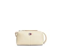 Umhängetasche TOMMY JEANS "TJW SLOUCHY CITY CAMERA BAG", Damen, Gr. B/H/T: 24cm x 11cm x 10,5cm, creme, Lederimitat, Taschen Umhängetasche, Unisex Schultertasche, Kamerabag mit Logoflaggen-Emblem (224