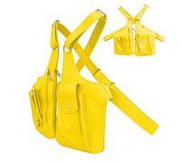Umhängetasche unter dem Arm für Herren | sichere Diebstahlsicherung | Tasche mit doppelter Schulter | für Reisen, Wandern, Sport, Fahrrad, Motorrad, Silber, Schlüssel, gelb, Se référer au descriptif