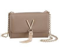 Umhängetasche VALENTINO BAGS "DIVINA", Damen, Gr. B/H/T: 17cm x 11,5cm x 4cm, grau (taupe), Lederimitat, Taschen Umhängetasche, Handtasche Damen Tasche Damen Schultertasche Kettentasche (96752916-0) t