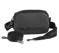 Umhängetasche VALENTINO BAGS "DRAGONHAWK", Herren, Gr. B/H/T: 18cm x 12cm x 5cm, grigio, nero, Polyester, Taschen Umhängetasche, Mini Bag mit kleinem Täschchen, 2 tlg. und auffälligem Logoschriftzug (