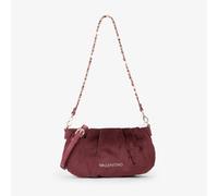 Umhängetasche VALENTINO BAGS "ELITA", Damen, Gr. B/H/T: 27cm x 14cm x 5cm, rosso scuro, Samt, Polyester, Taschen Umhängetasche, Samt Clutch, Abendtasche mit modischer Raffung (40633368-0)