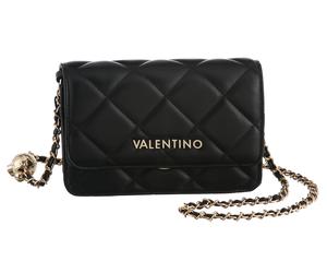 Umhängetasche VALENTINO BAGS "FLAP BAG OCARINA", Damen, Gr. B/H/T: 19cm x 11,5cm x 5cm, schwarz (nero), Lederimitat, Taschen Umhängetasche, Schultertasche Handtasche Damen Mini Bag (44952158-0) nero