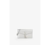 Umhängetasche VALENTINO BAGS "LUXE", Damen, Gr. B/H/T: 27cm x 16cm x 0,5cm, argento, Lederimitat, Taschen Umhängetasche, Damen Schultertasche, Clutch mit Zierkette als Umhängeriemen (73549856-0) argen