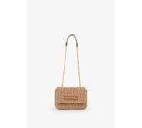 Umhängetasche VALENTINO BAGS "OCARINA SUMMER", Damen, Gr. B/H/T: 18,5cm x 13,5cm x 8cm, cuoio, Textil, Taschen Umhängetasche, Damen Handtasche, Schultertasche mit Zierkette als Umhängeriemen (24092751