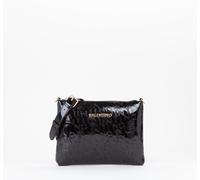 Umhängetasche VALENTINO BAGS "POCHETTE GERANIUM", Damen, Gr. B/H/T: 26cm x 19,5cm x 2,5cm, schwarz (nero), Polyurethan, Taschen Umhängetasche, Schultertasche Mini Bag Handtasche Damen (96828126-0) ner