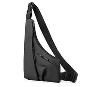 Umhängetaschen Damen Schwarz Mit Anti-Close-Fit- Dreieckstasche Lässige Lederfolie Herrentasche und rechts Umhängetasche Lässige Brusttasche Umhängetaschen Herren Groß Für Ordner (Black, One Size)
