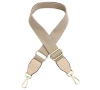 Umhängetaschengurt Breite Schultergurte, einfarbiges Baumwollgewebe, verstellbarer Schultergurt aus PU-Leder, Umhängetaschengurt, Zubehör, Crossbody-Taschengurt(Khaki)